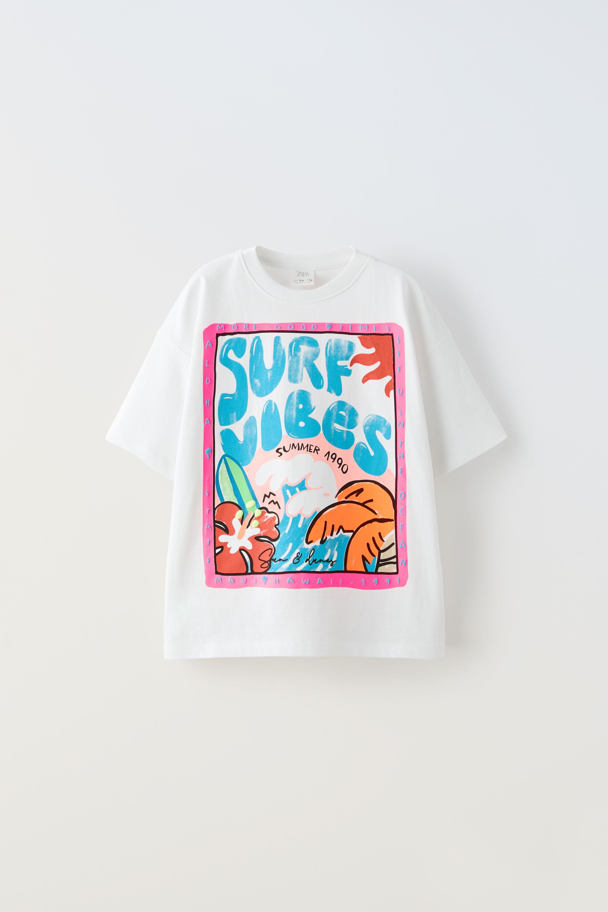 SURF VIBES T-SHIRT - White | ZARA United States