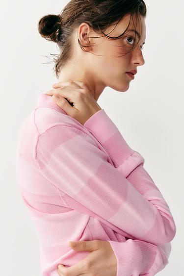 STRIPED POLO CARDIGAN - Faded pink by Zara - Image 2