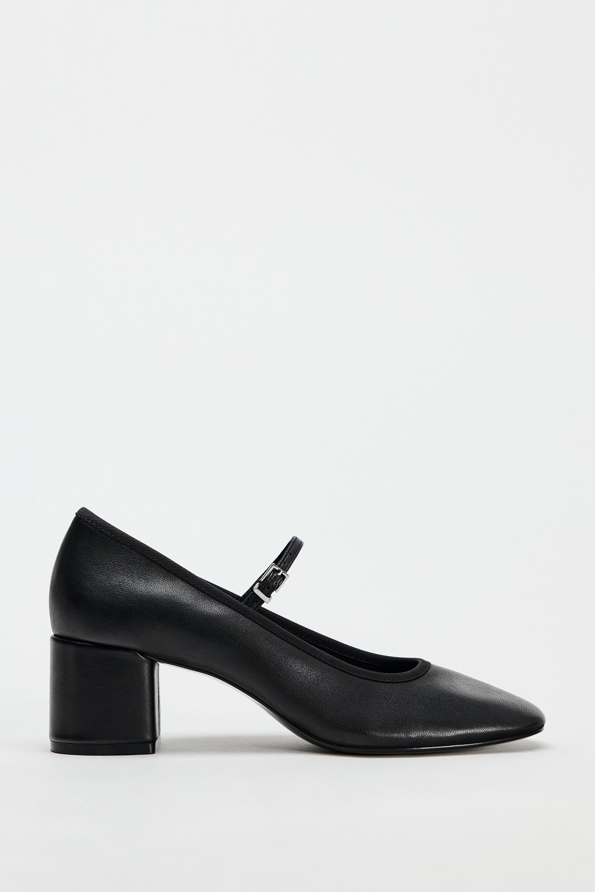 Block heel shoes zara best sale