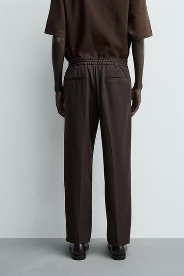 PANTALON JOGGER À TAILLE CONFORTABLE - Chocolat de Zara - Image 2