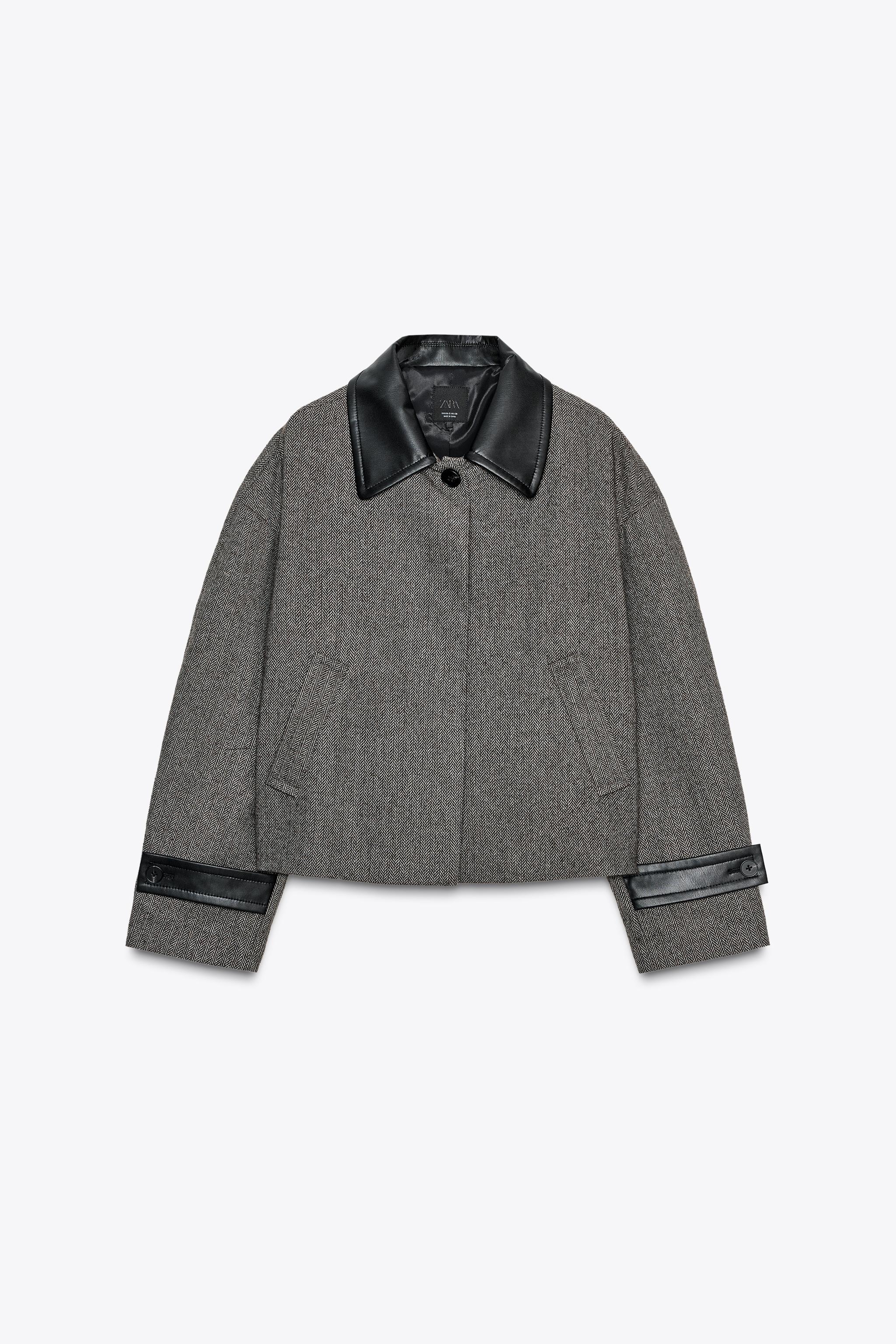 HERRINGBONE JACKET ZW COLLECTION - Dark grey | ZARA New Zealand