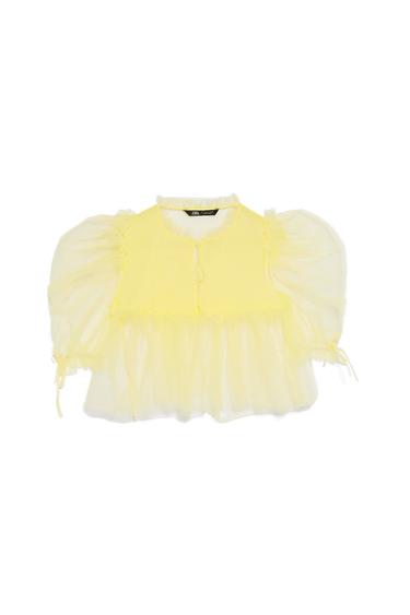 VOLUMINOUS TULLE TOP