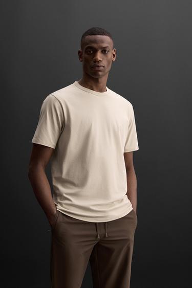 ÁO PHÔNG THỂ THAO RELAXED FIT - Màu be từ Zara