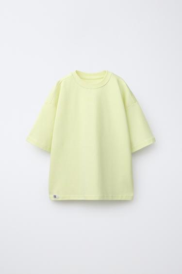 PLAIN INTERLOCK T-SHIRT - Yellow by Zara