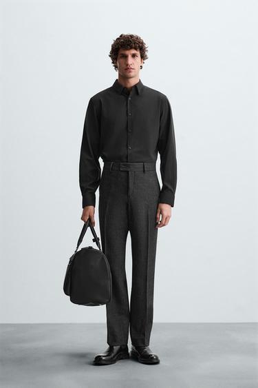 Zara 修身版襯衫 - 黑色