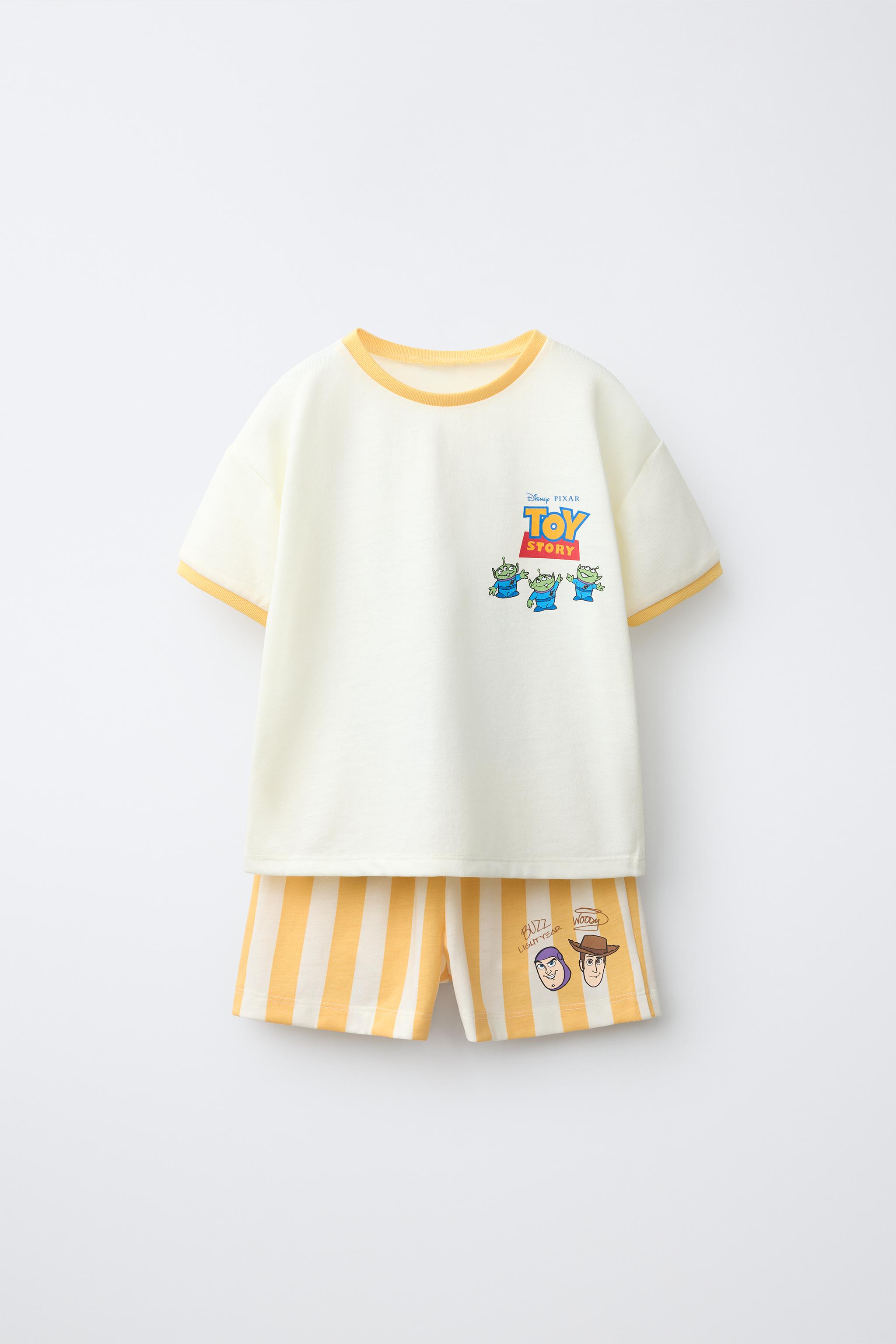 1.5-6 YEARS / TOY STORY © DISNEY/PIXAR STRIPED PAJAMAS — Yellow