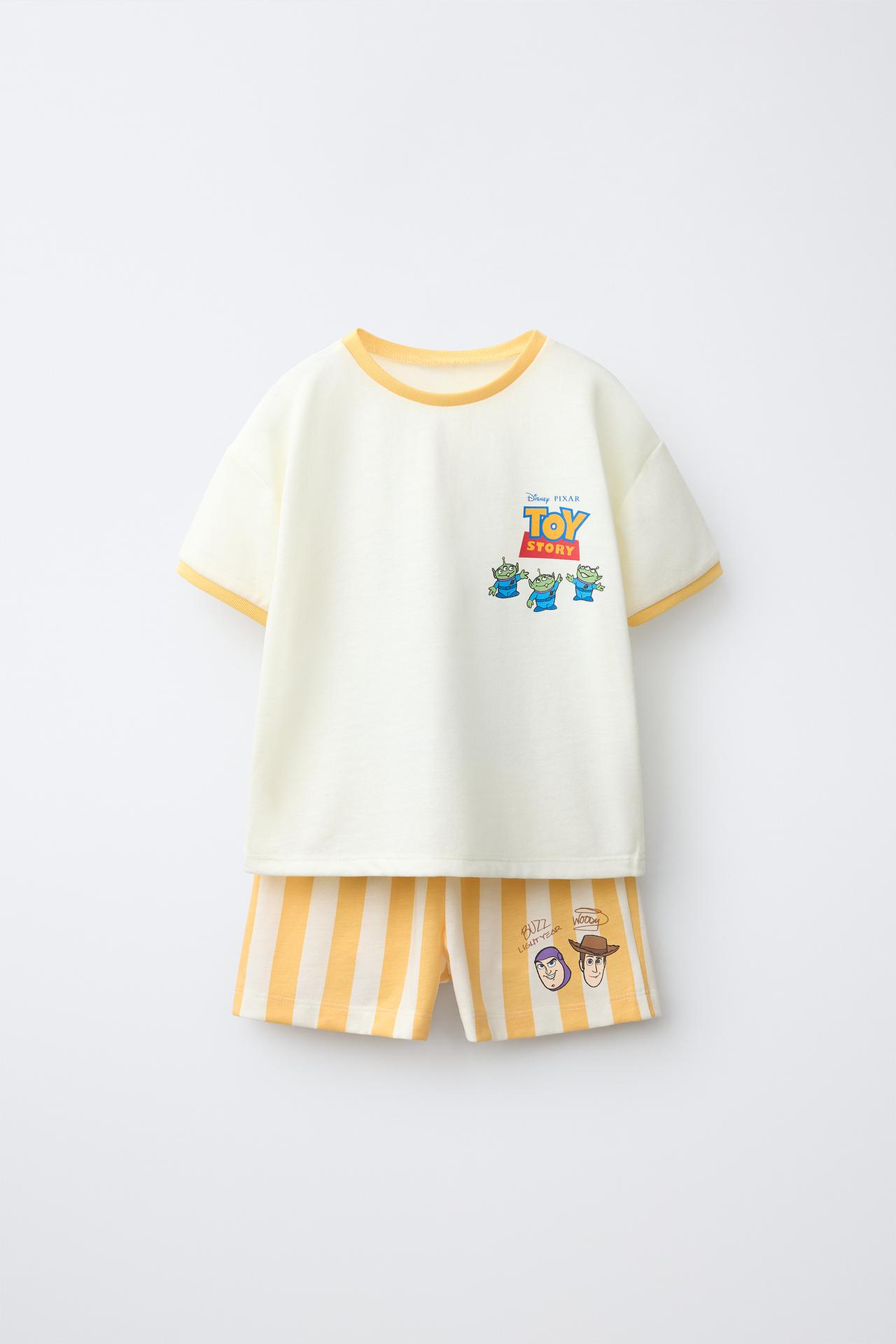 1.5-6 YEARS / TOY STORY © DISNEY/PIXAR STRIPED PAJAMAS — Yellow
