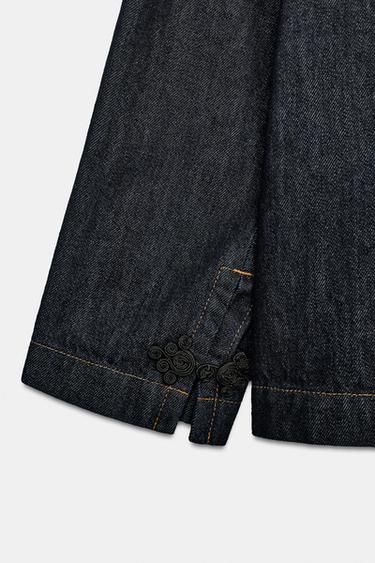 ZW COLLECTION DENIM JACKET WITH FIREMAN CLASPS - Blue by Zara - Image 6