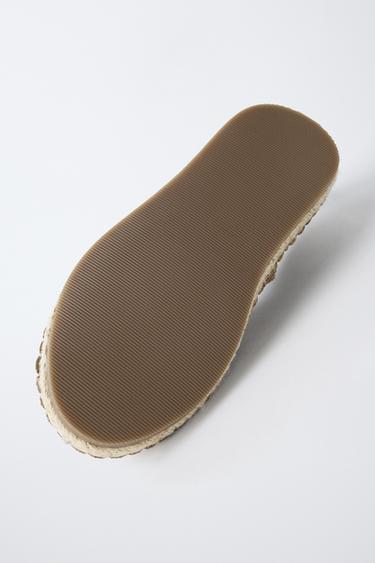 CHAUSSURES EN CUIR ET JUTE - Marron de Zara - Image 6