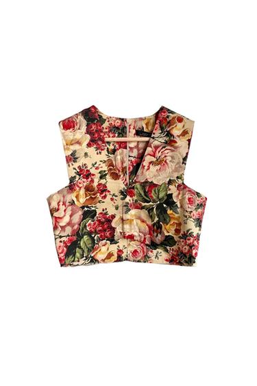 TOP ESTILO CHALECO FLORAL