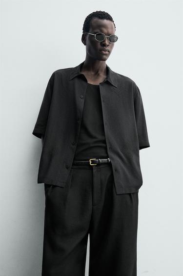 GEOMETRIC EMBROIDERY SHIRT - Grey by Zara - Image 4