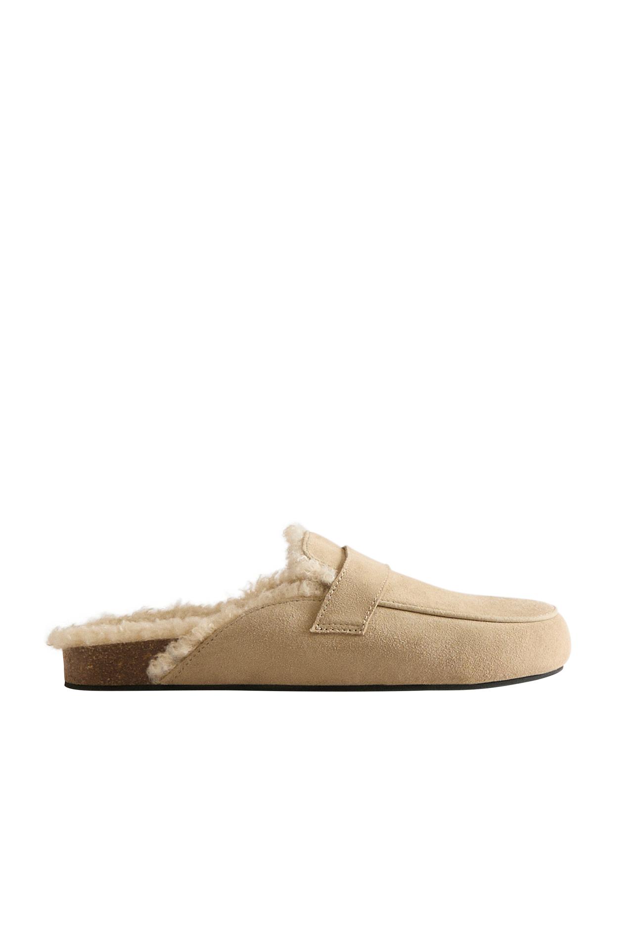 WARM LEATHER LOAFER clogs