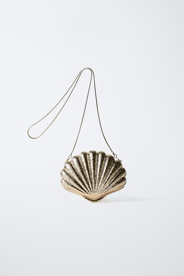 METALLIC SHELL CROSSBODY BAG - Golden by Zara