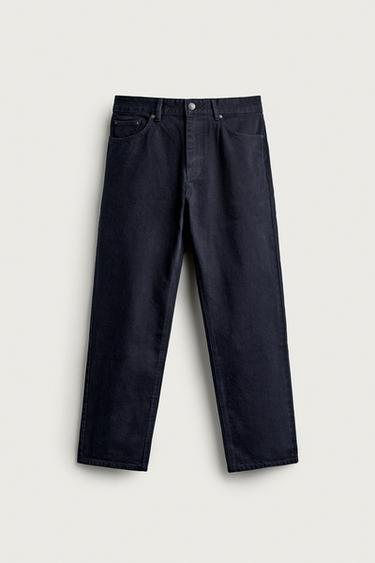 STRAIGHT-LEG TROUSERS — Navy blue 1