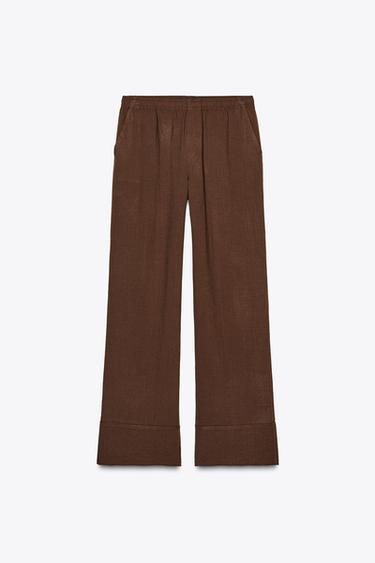 Zaras BYXA I PYJAMASSTIL - Chokladbrun