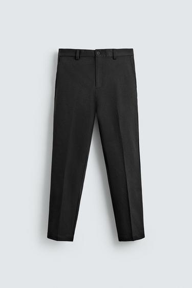 REGULAR FIT TECHNICAL TROUSERS - Black by Zara