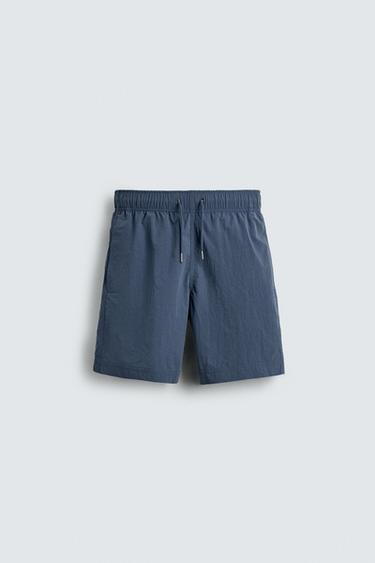 LONG TECHNICAL SWIM SHORTS - Cobalt by Zara - Image 0