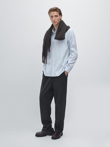 Zara Slim fit stretch shirt - Sky blue - Image 0