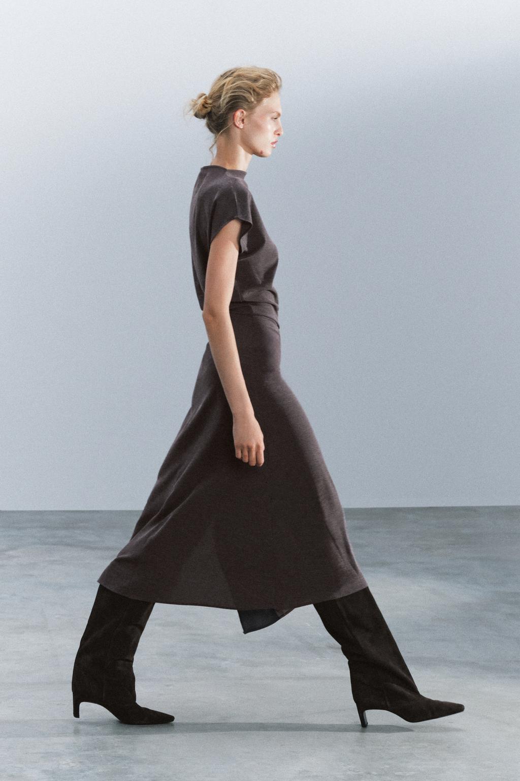SPLIT SUEDE HEELED BOOTS