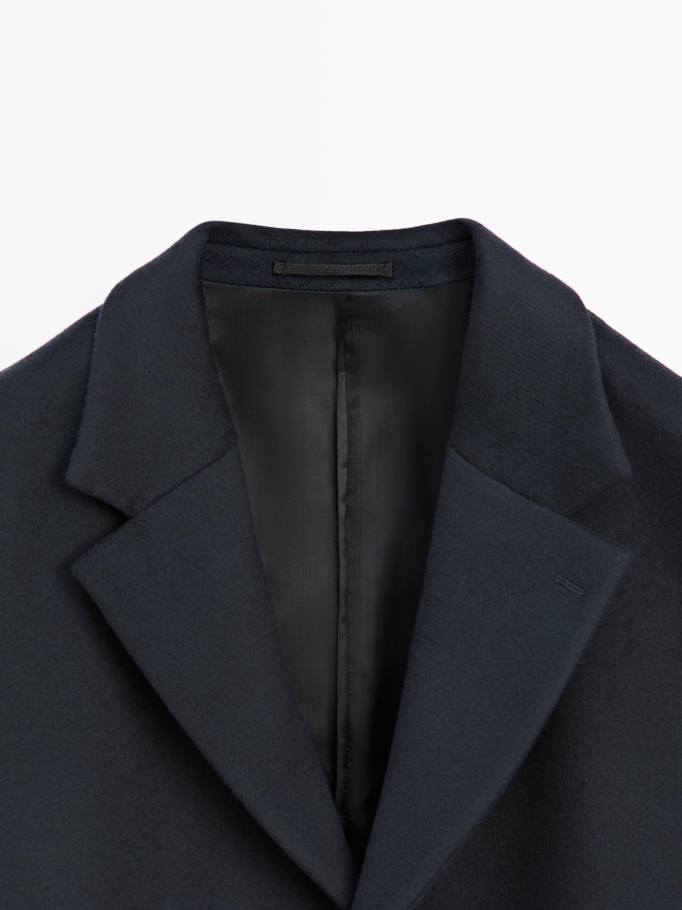 Manteau long à revers en laine mélangée - LIMITED