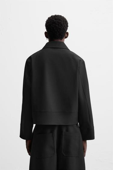 SWEAT COL ZIPPÉ TECHNIQUE - Noir de Zara - Image 2