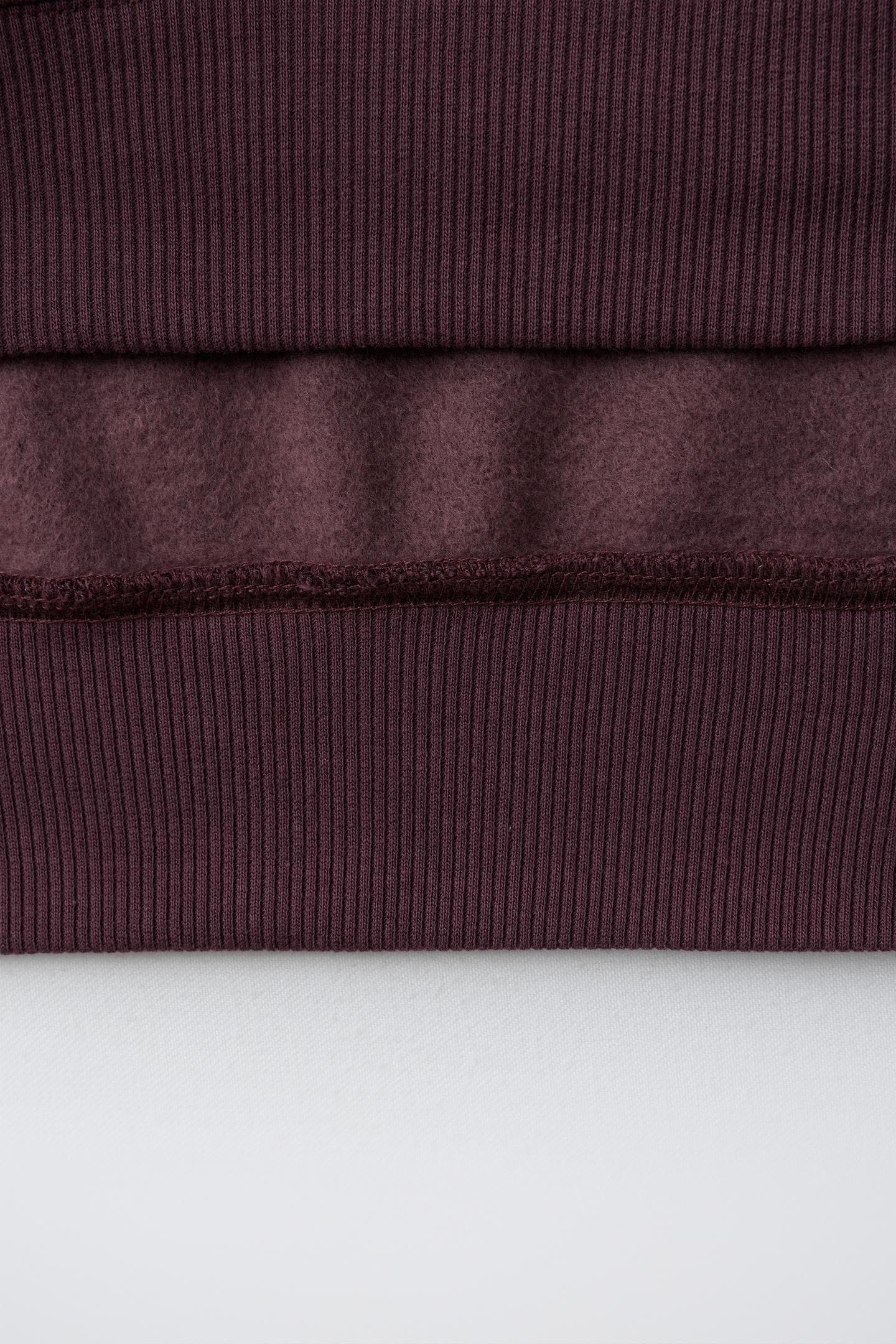 Детский свитшот Zara Varsity Graphic, цвет: Бордовый — фото 5