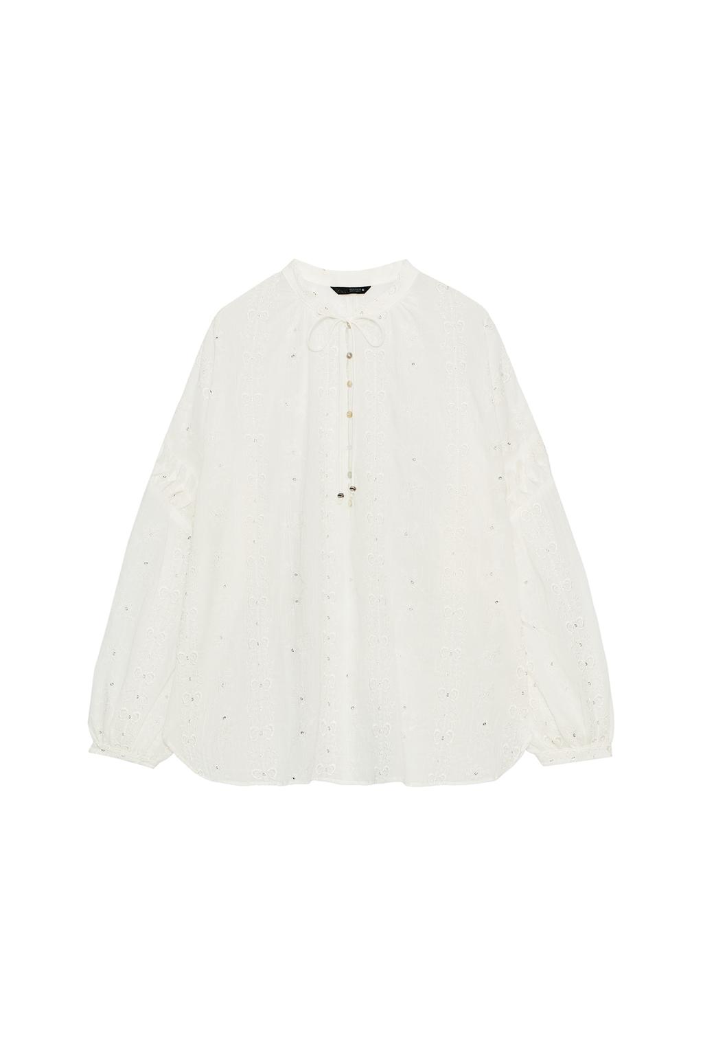 EMBROIDERED SEQUIN BLOUSE - image 3