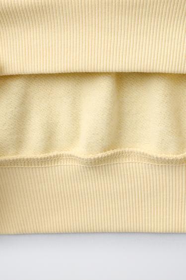 RAISED TEXT SWEATSHIRT - Yellow by Zara - Image 3