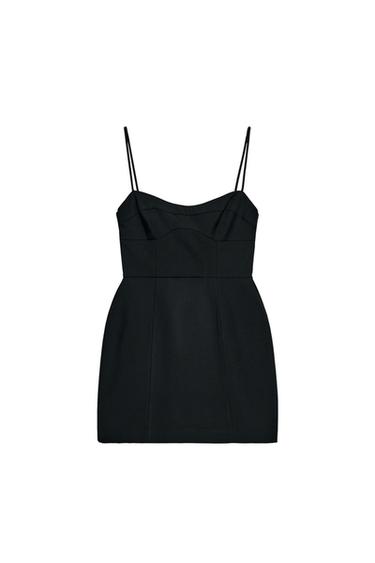 MINIVESTIDO DE ALÇAS - Preto da Zara