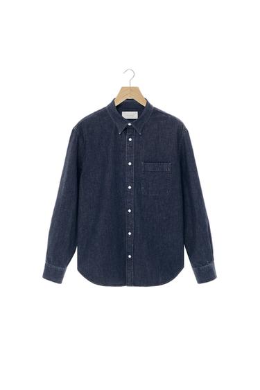 CAMISA REGULAR FIT DENIM - Marino oscuro de Zara