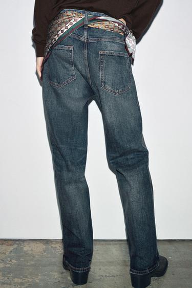 JEANS ZW COLLECTION BAGGY PAÑUELO TIRO BAJO - Azul de Zara