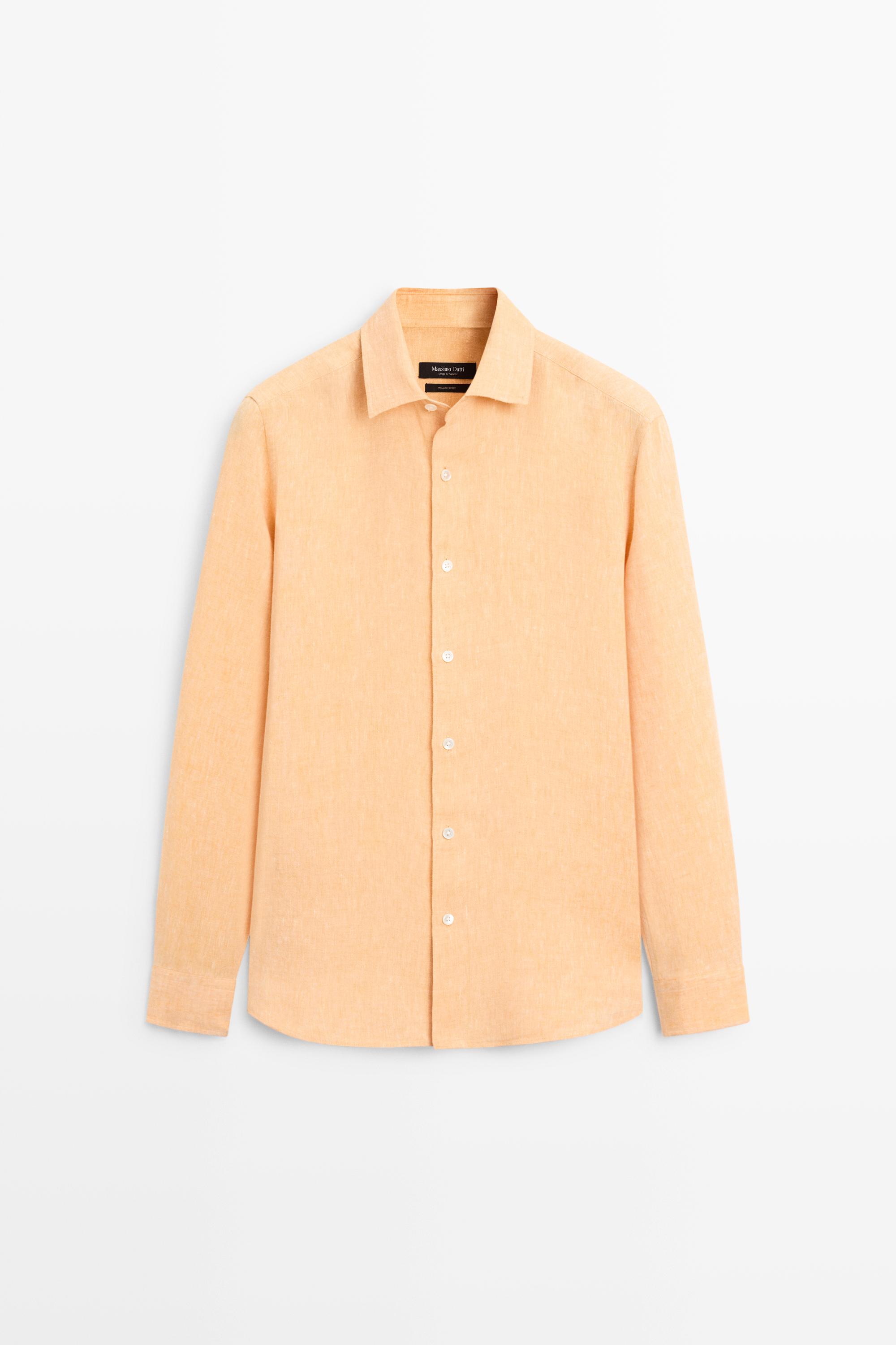 100% linen regular fit shirt