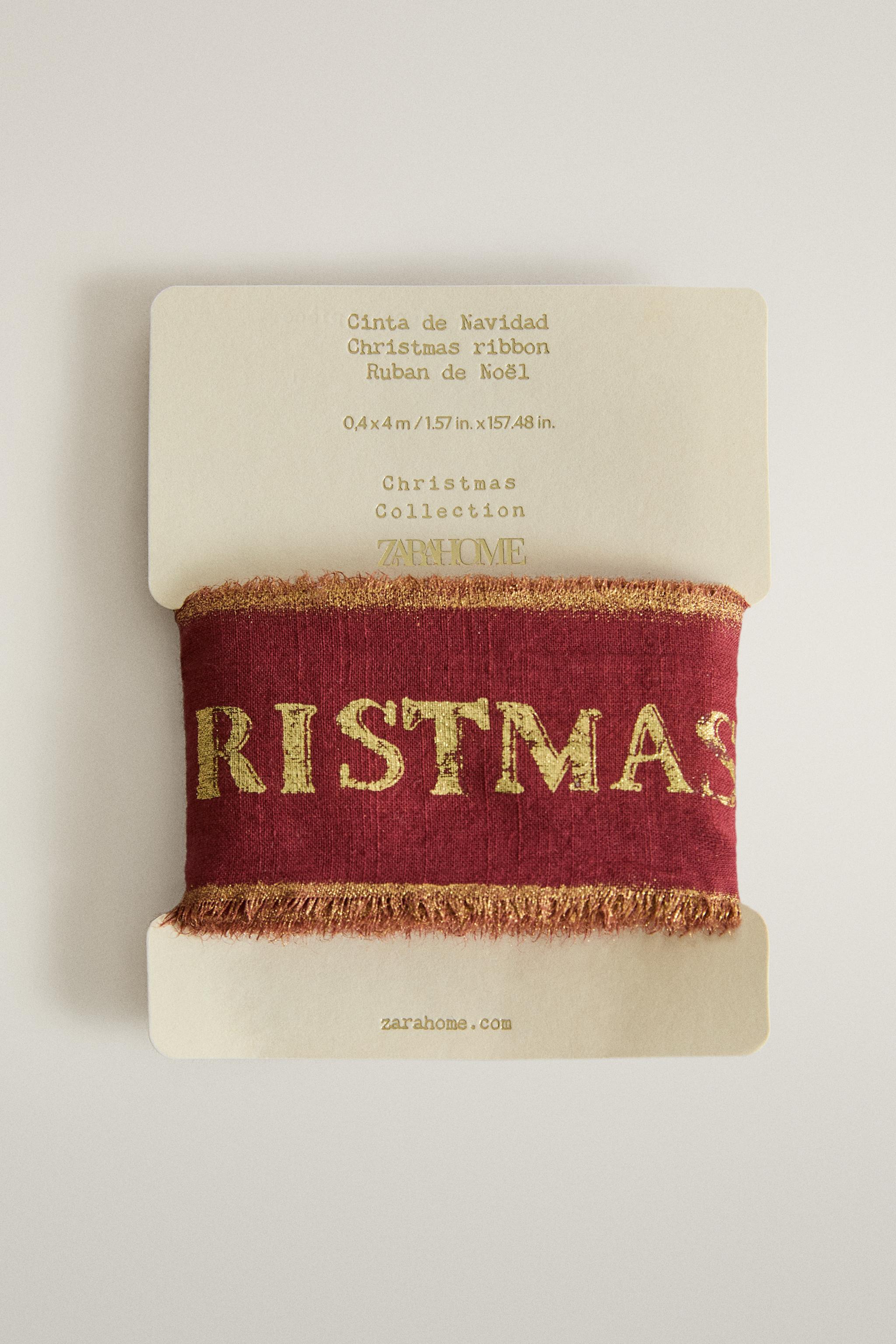 CHRISTMAS PRINTED GIFT RIBBON