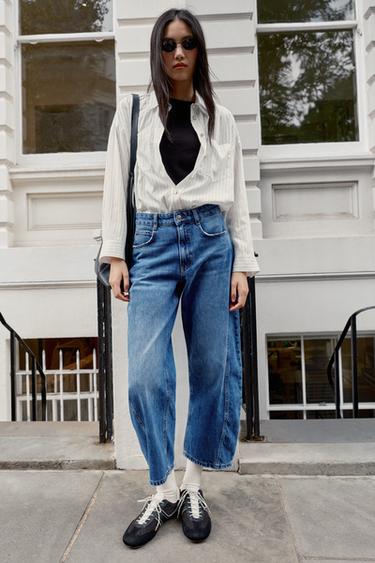 Zara Z1975 BARREL JEANS - Mid-blue