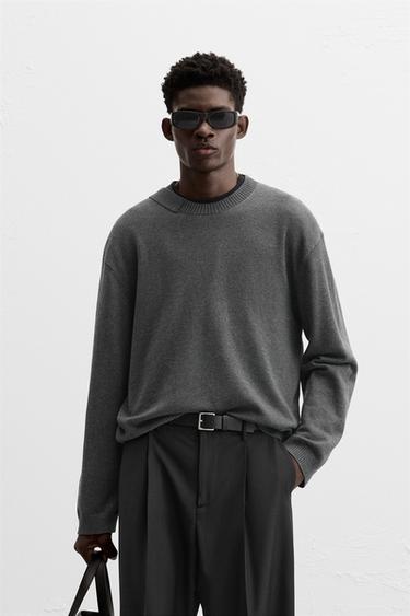 JERSEY CUELLO ASIMÉTRICO - Gris vigoré de Zara