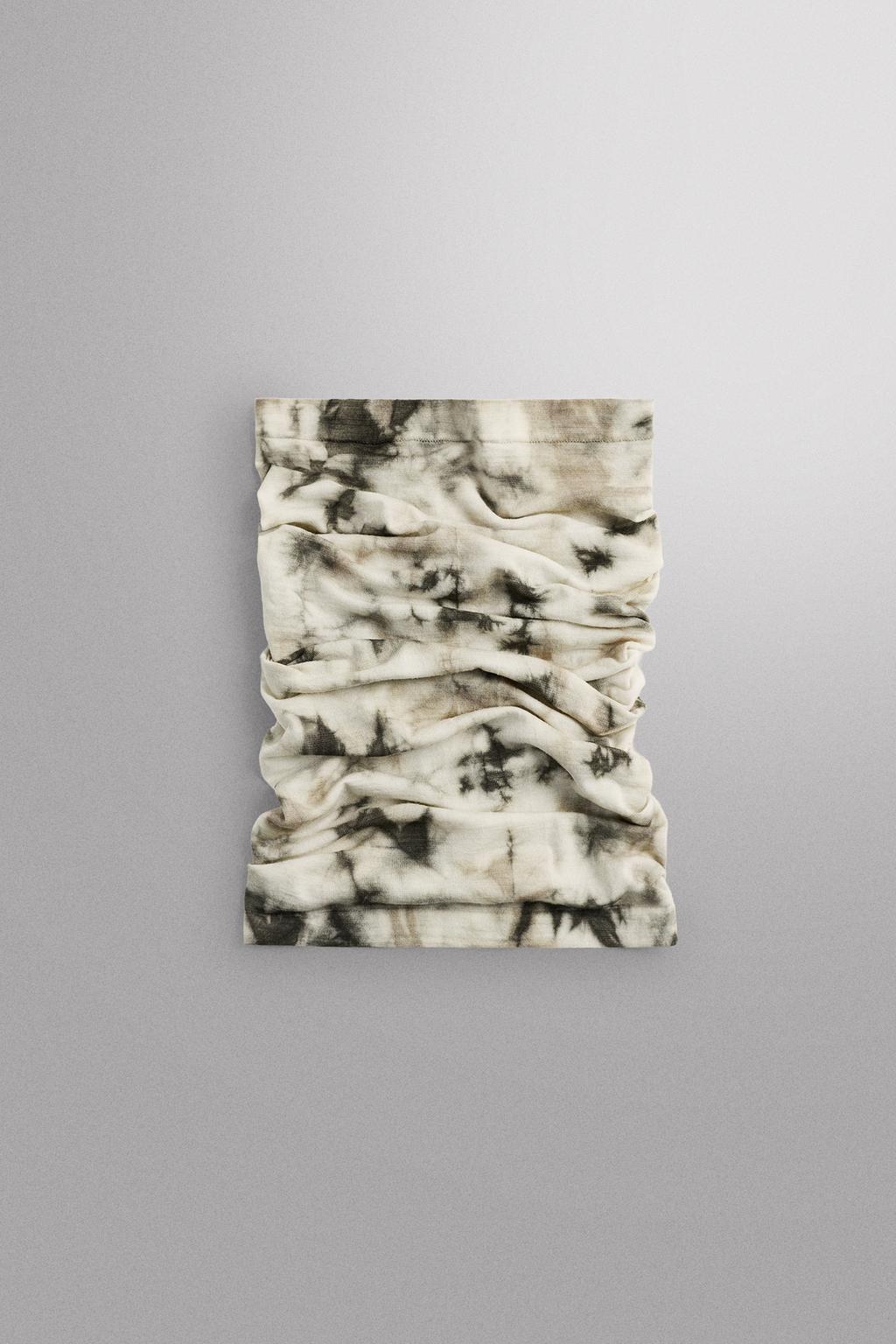 TIE-DYE WOOL BLEND NECK WARMER