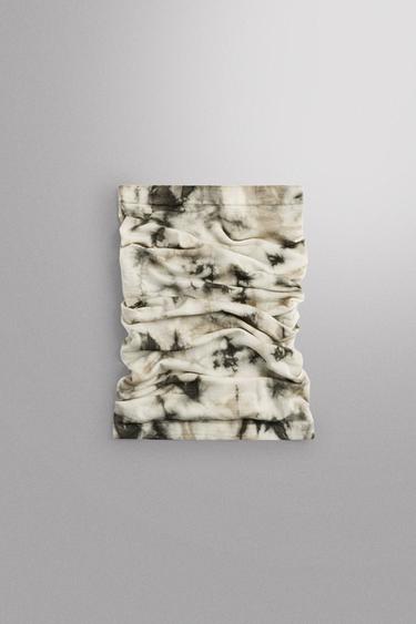 TIE-DYE WOOL BLEND NECK WARMER - Brown / Green by Zara