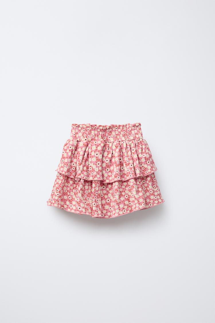 RUFFLED ELASTIC SKIRT