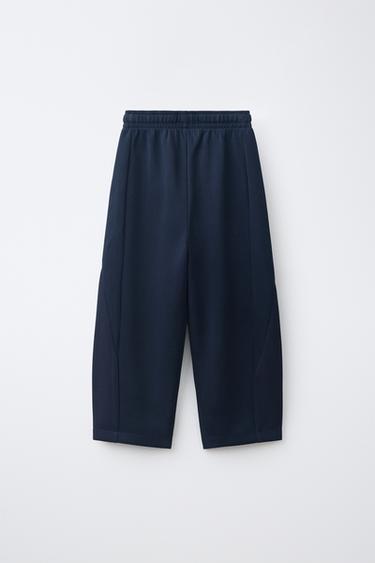 SPORTY BARREL PANTS — Navy blue 2