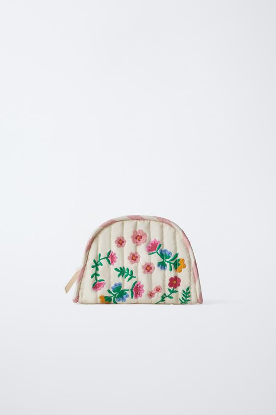 EMBROIDERED TOILETRY BAG - Off White | ZARA United States
