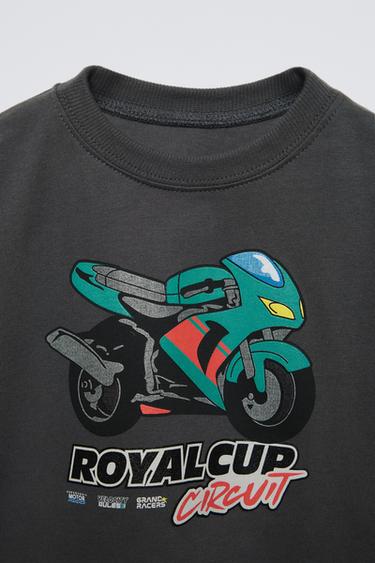 T-shirt imrpimé moto - Gris anthracite de Zara - Image 2