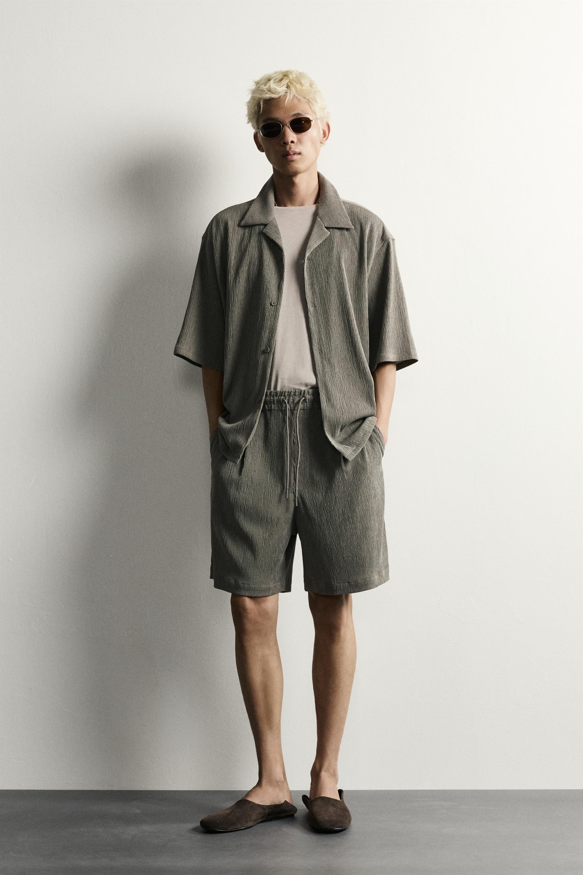 Zara RELAXED FIT DOKULU GÖMLEK