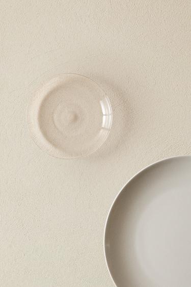 BOROSILICATE GLASS SIDE PLATE WITH RIM - 990 by Zara