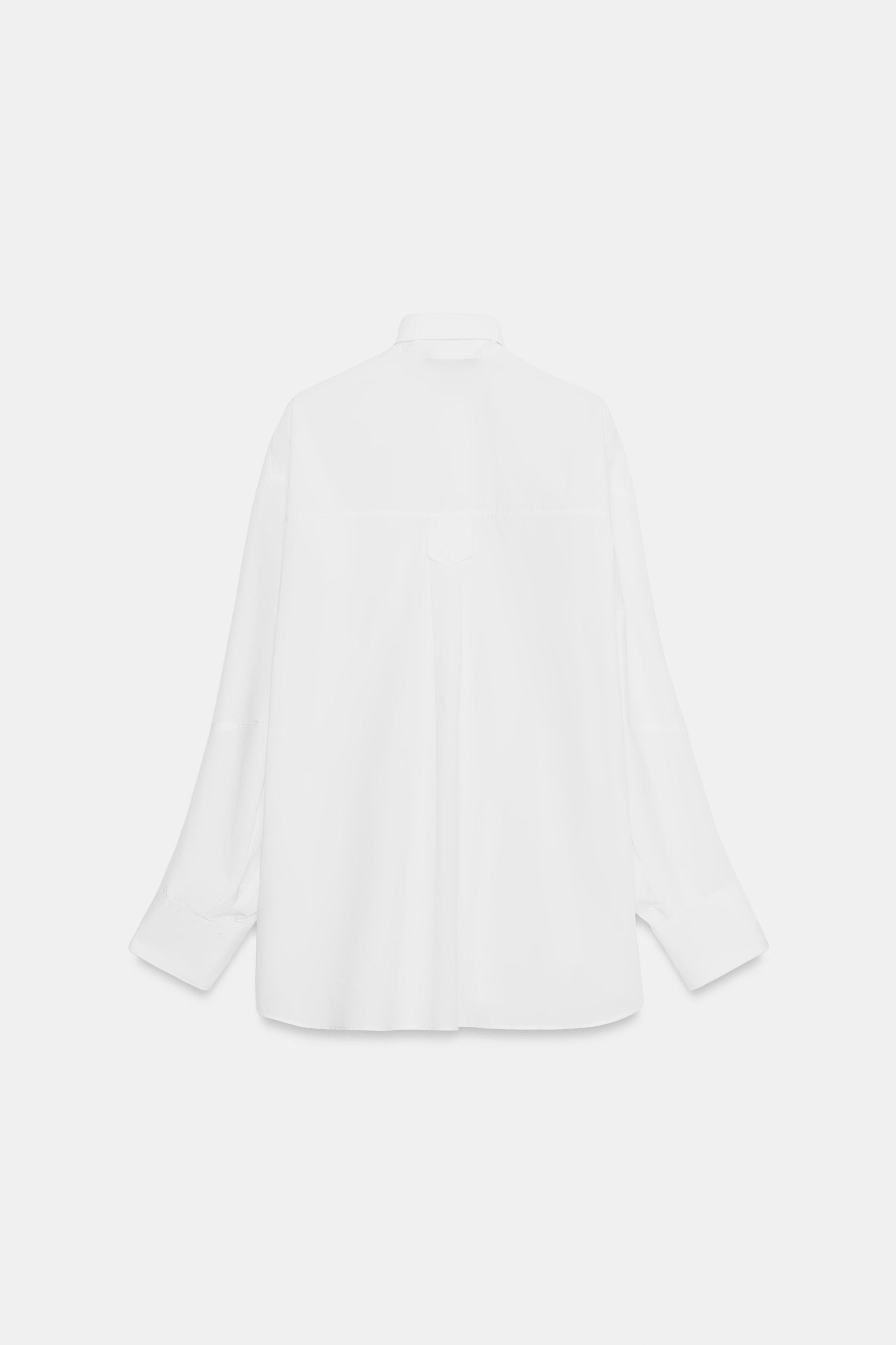 Zara CEPLİ OVERSIZE GÖMLEK görsel 8