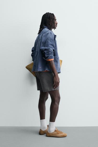 SURCHEMISE À PIÈCES ÉTOILES - Bleu encre de Zara - Image 3