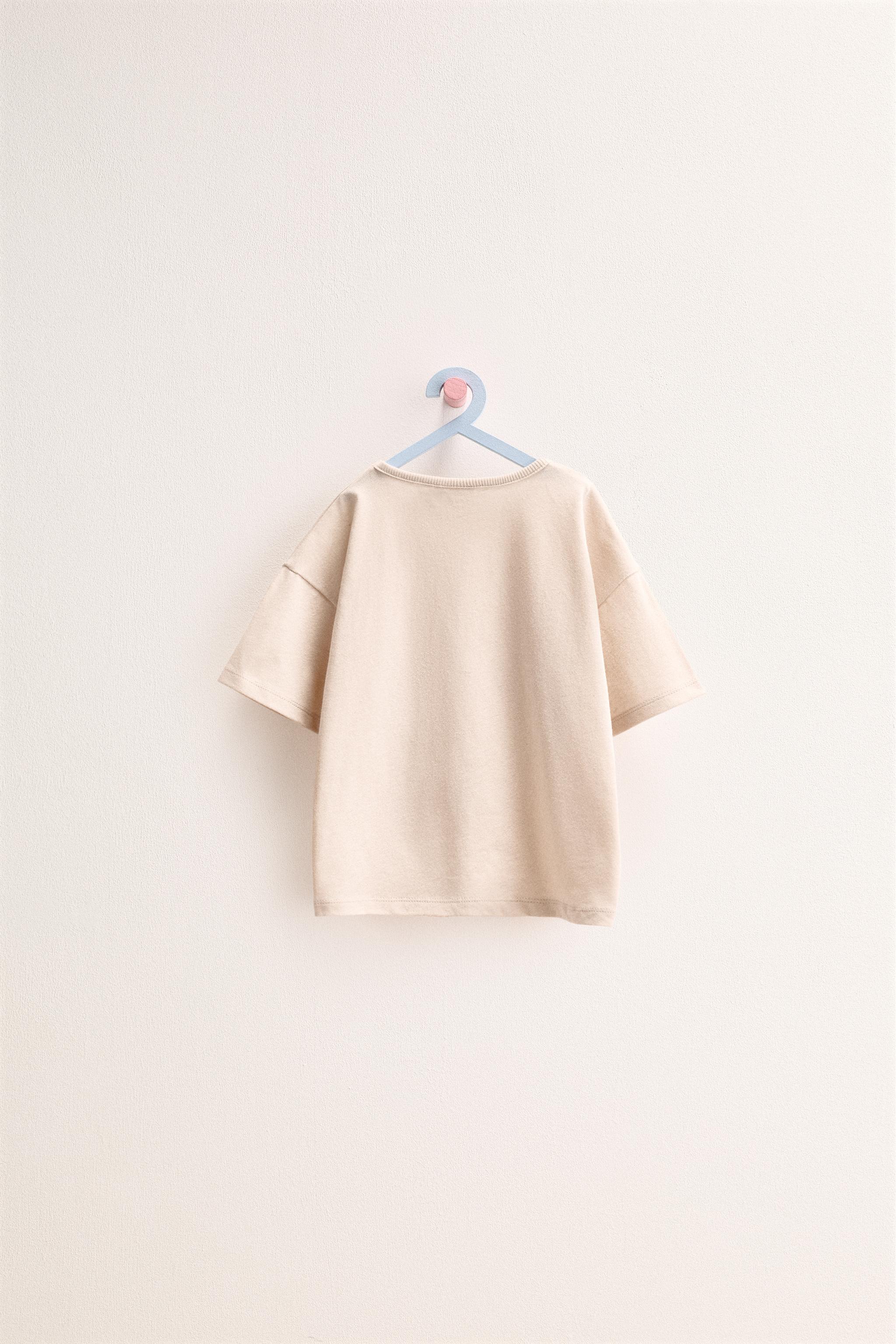 ZARA TIMELESS - T-SHIRT UNIE COTON ET LIN