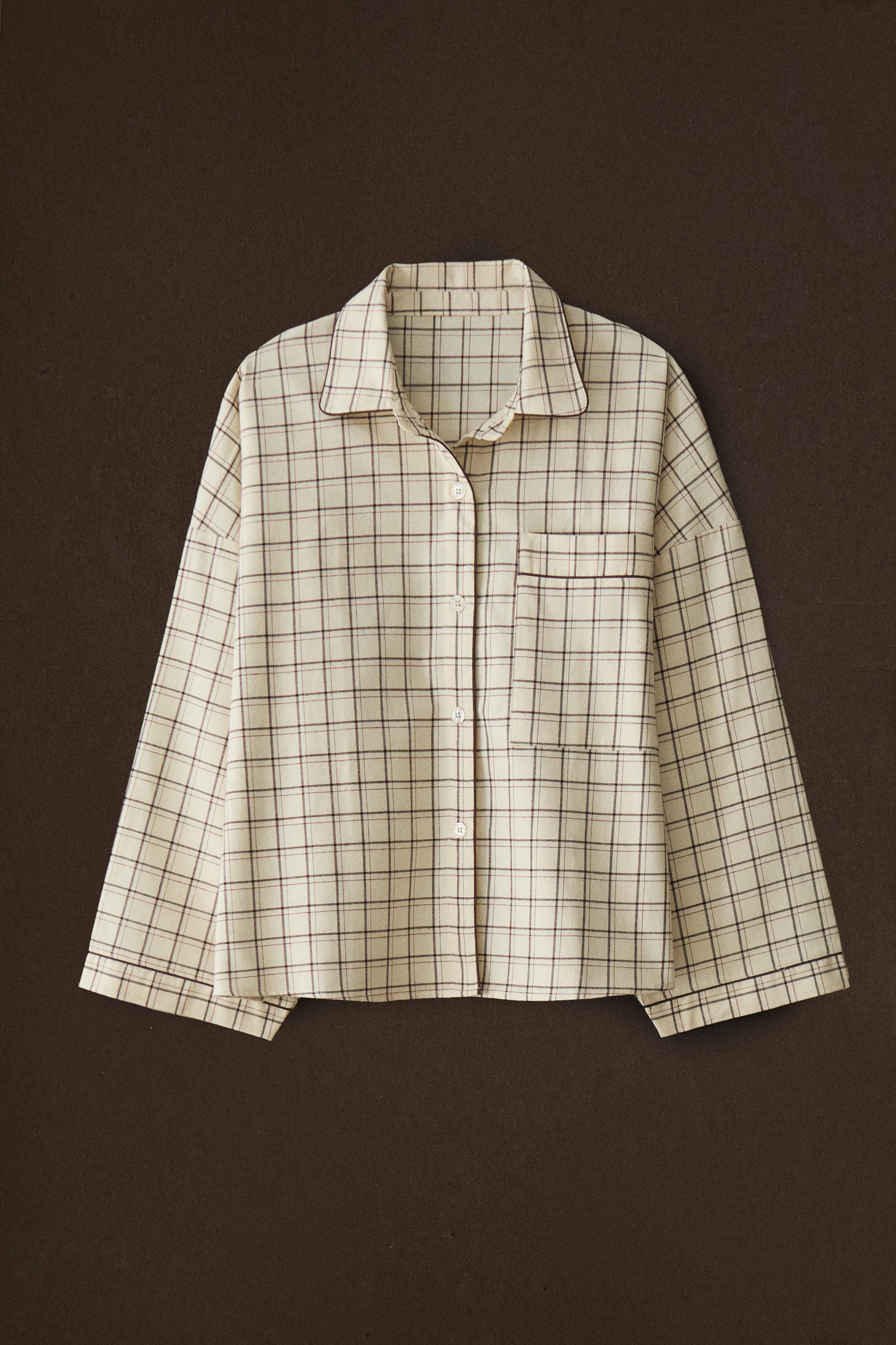 CHRISTMAS CHECK COTTON PAJAMA SET