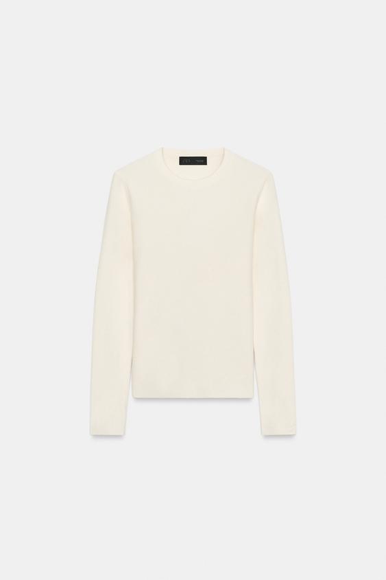 SOFT-TOUCH KNIT JUMPER - Ecru by Zara - Image 6