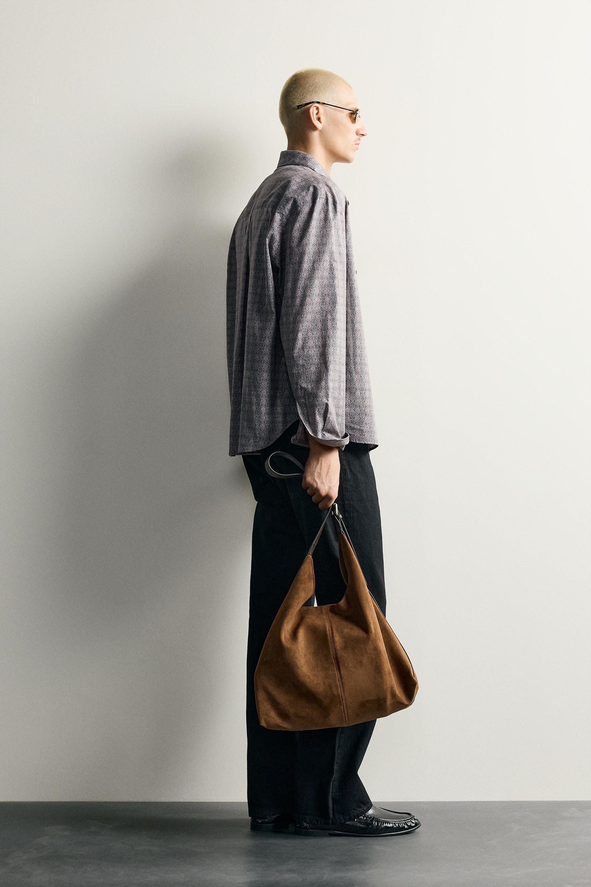 CHEMISE À IMPRIMÉ GÉOMÉTRIQUE EFFET ENVERS