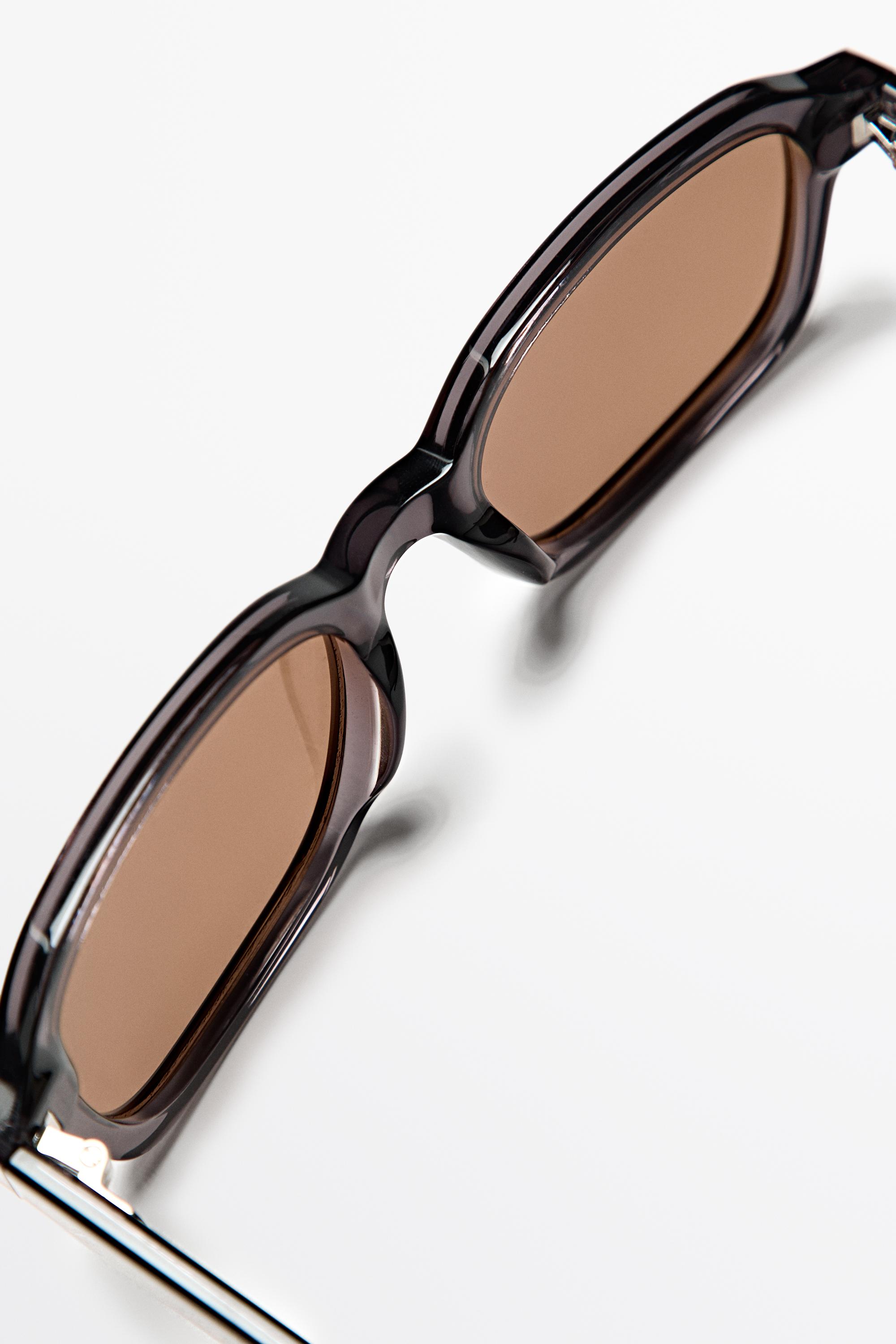 Square sunglasses - Anthracite grey | ZARA United States